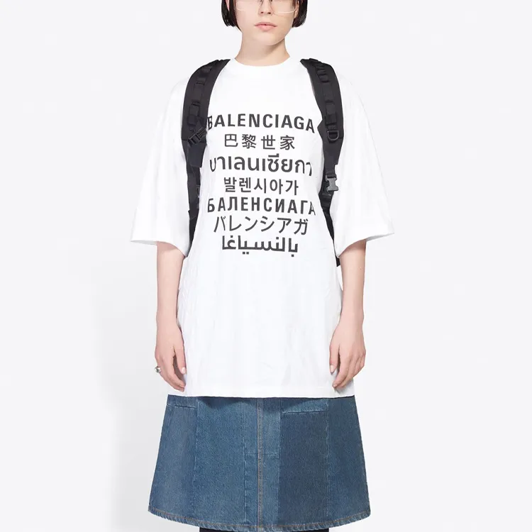 Balenciaga T Shirt Women's White Regular Fit-1