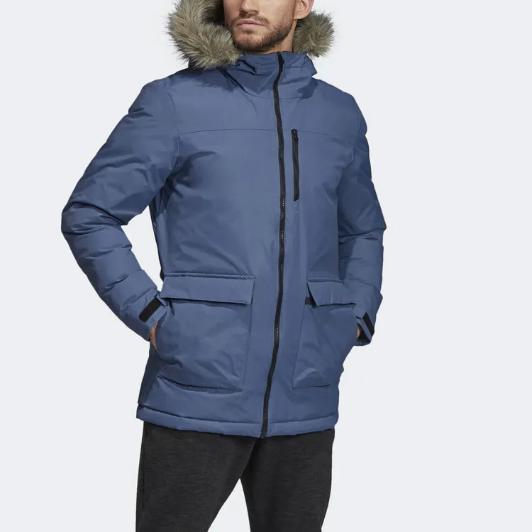 Adidas Parka Coats Men Blue-2
