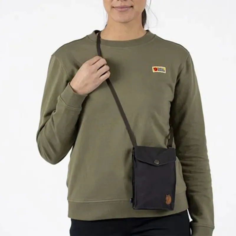 Fjallraven Cotton Crossbody Bag, Shoulder Bag Regular Unisex Black-1