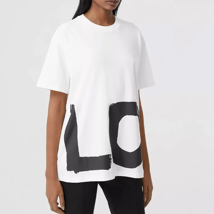 Burberry Love Printed Oversized T Shirt-1