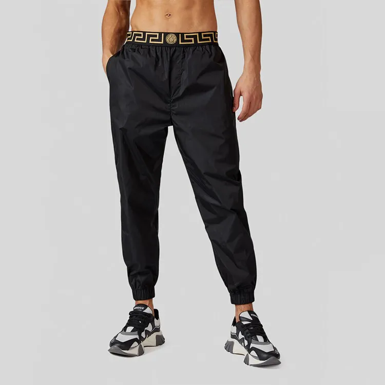 VERSACE Knitted Sweatpants Men's Black-2