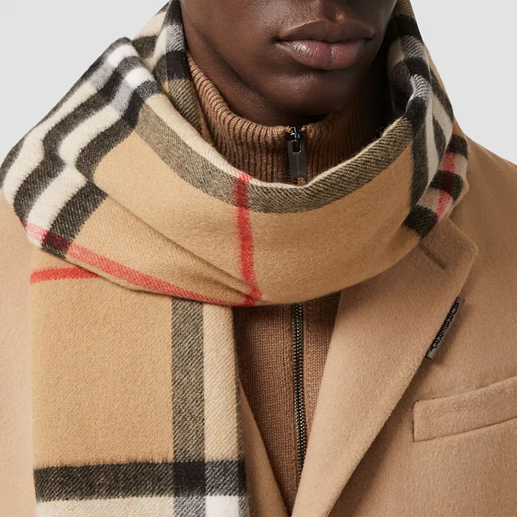 Burberry Reversible Check Cashmere Scarf-5