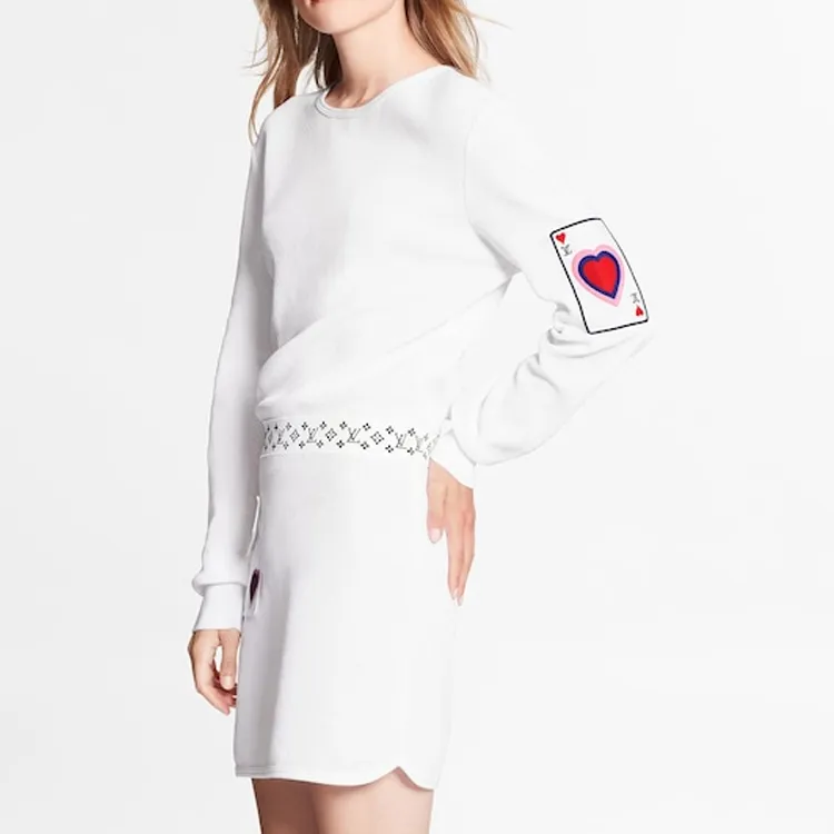 LOUIS VUITTON New Quarterly Products Of LV Long-Sleeved Dresses Women's White-1