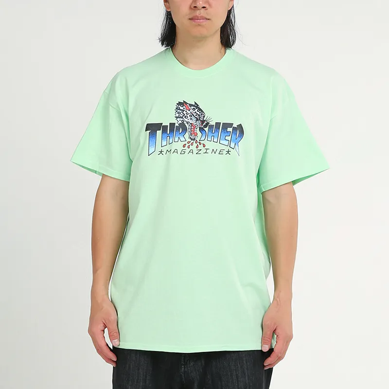 Thrasher T-Shirt US Version Unisex Green-3