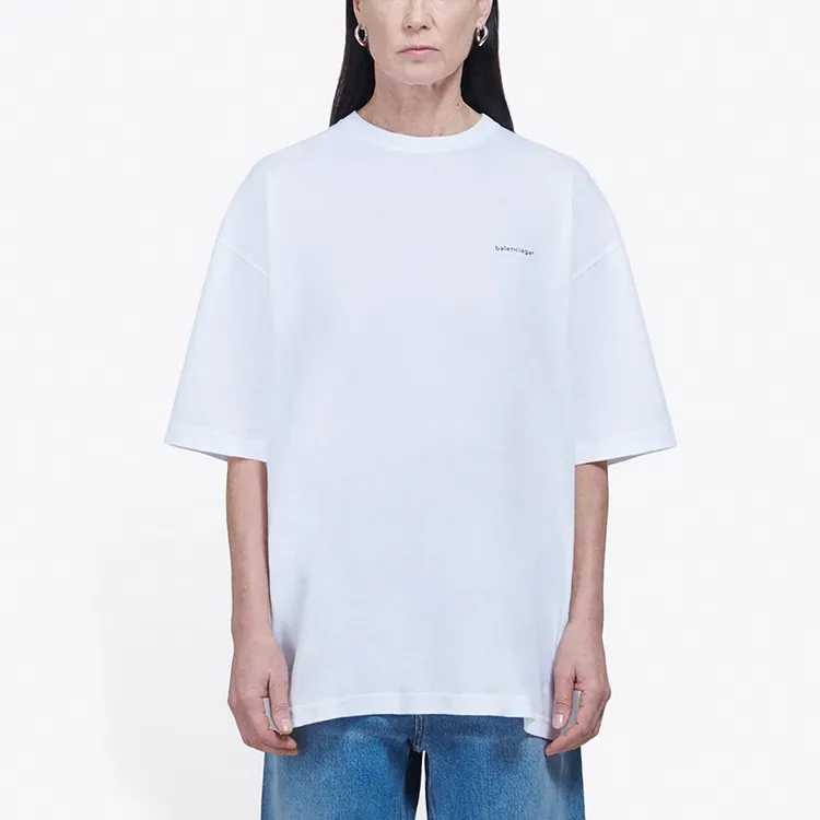 Balenciaga T Shirt Women's White Loose Fit-2
