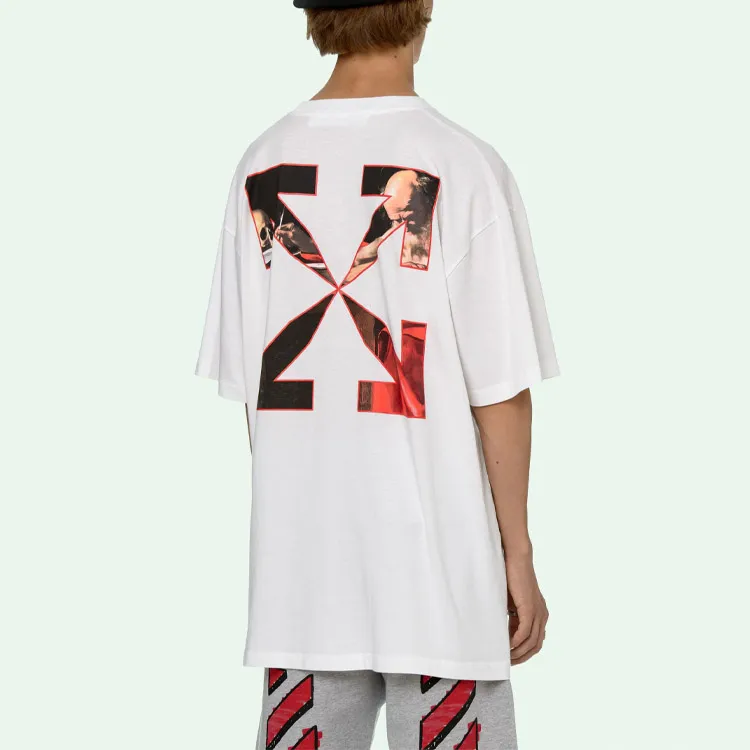 OFF WHITE Oversized Caravaggio Saint Jerome Writing T shirt-5