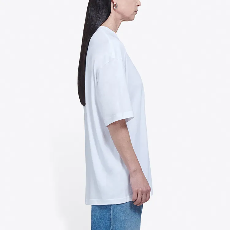 Balenciaga T Shirt Women's White Loose Fit-3