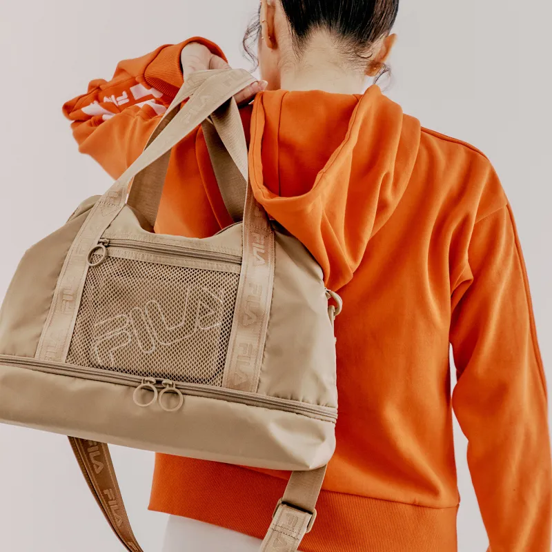 FILA Logo Shoulder Bag, Crossbody Bag, Handbag Regular Unisex Beige-3