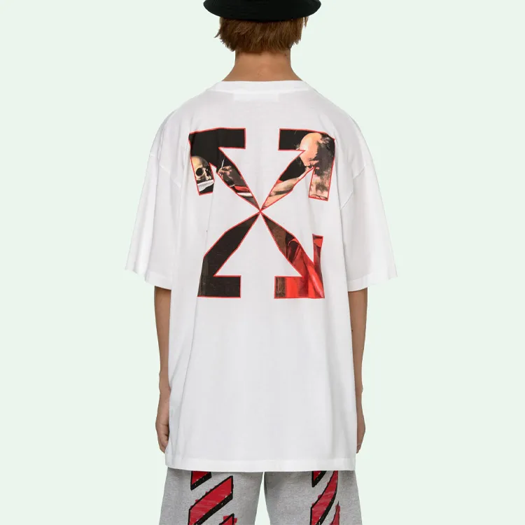 OFF WHITE Oversized Caravaggio Saint Jerome Writing T shirt-3