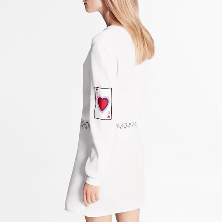 LOUIS VUITTON New Quarterly Products Of LV Long-Sleeved Dresses Women's White-2