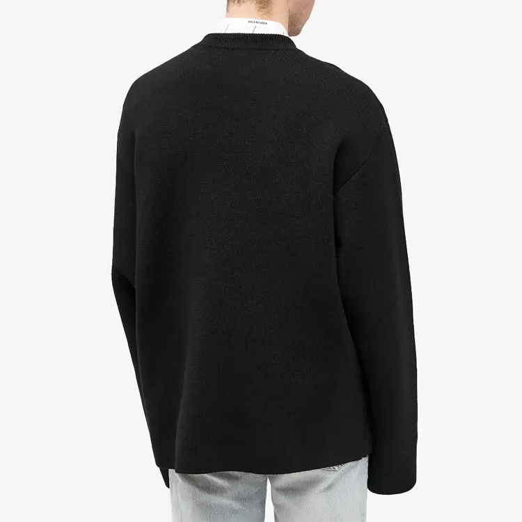 Balenciaga Knitwear Loose Fit Style Men's Black-3