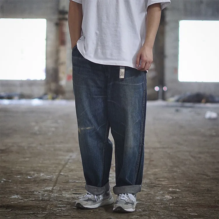 MADNESS Baggy Pants Jeans Men's Blue-2