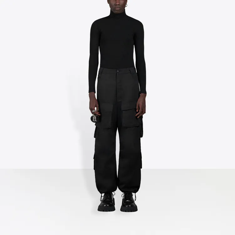 Balenciaga Cargo Pants Men Black-2