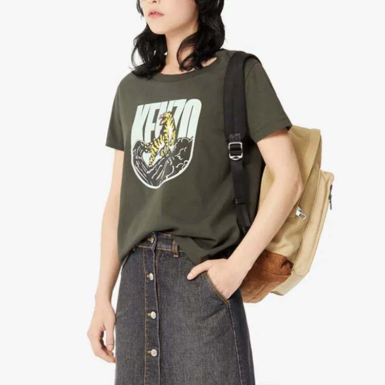 KENZO T Shirts Women's Army Green-3