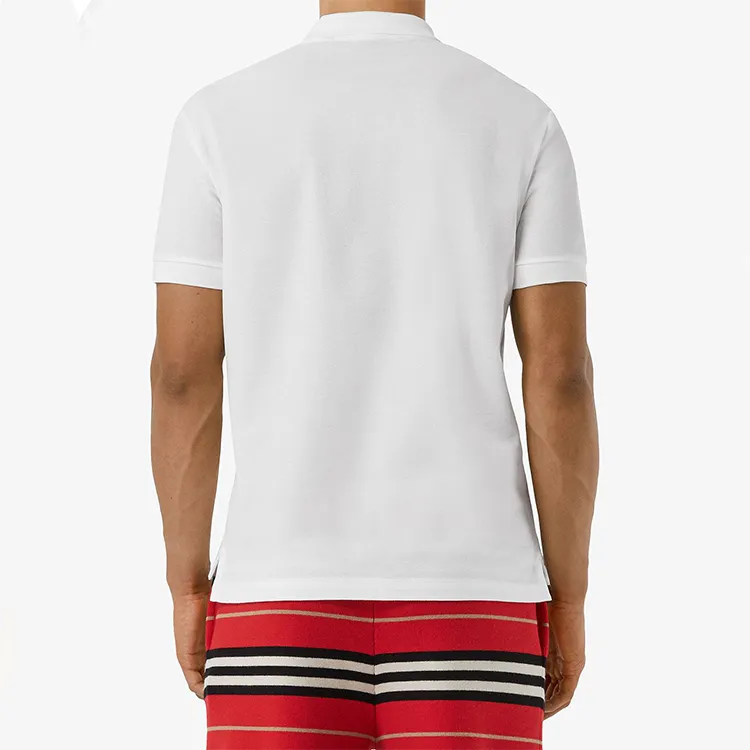 Burberry Logo Embroidered Polo Triple White-3