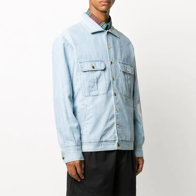 GUCCI Jackets Coats Men's Light Blue-3