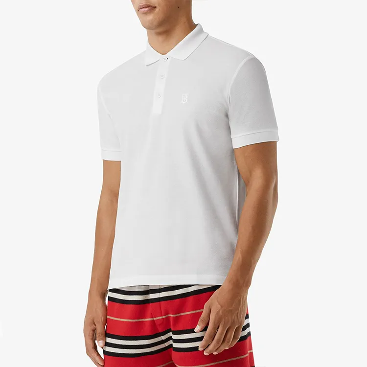 Burberry Logo Embroidered Polo Triple White-2