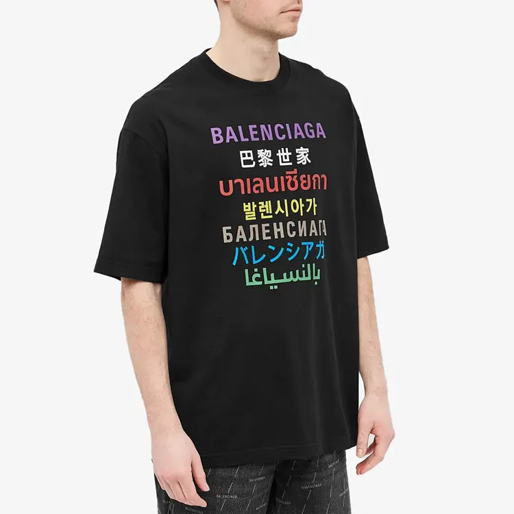 Balenciaga Languages Medium Fit T shirt-5
