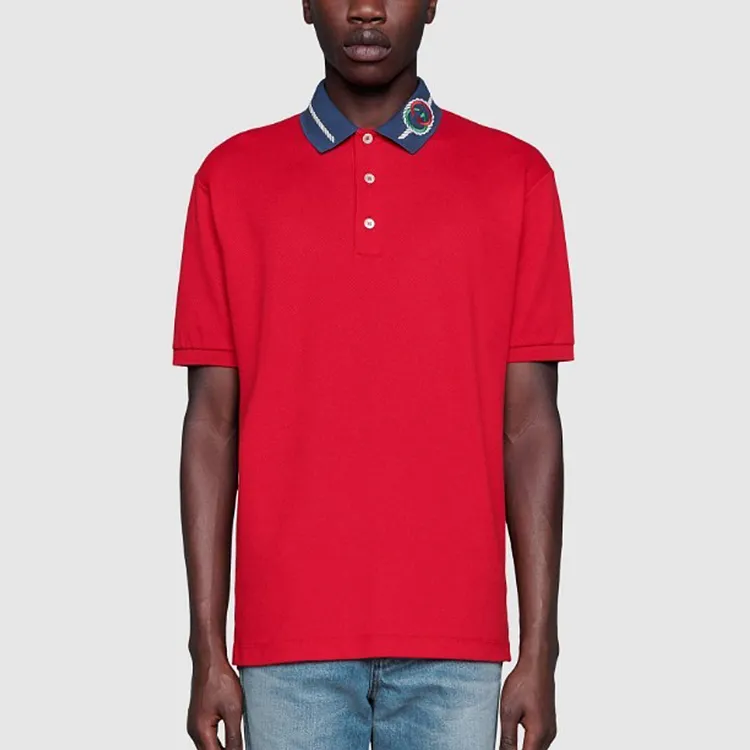 GUCCI Polo Shirts Men Red-2