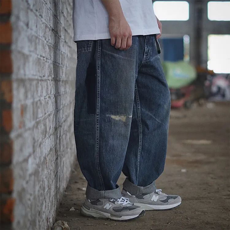MADNESS Baggy Pants Jeans Men's Blue-5