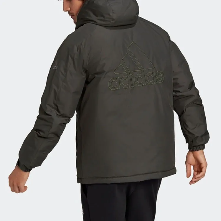 Adidas Down Jacket Men's Dark Earthy Brown-2