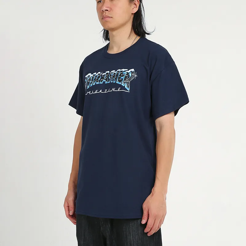 Thrasher T Shirt US Version Unisex Blue-3