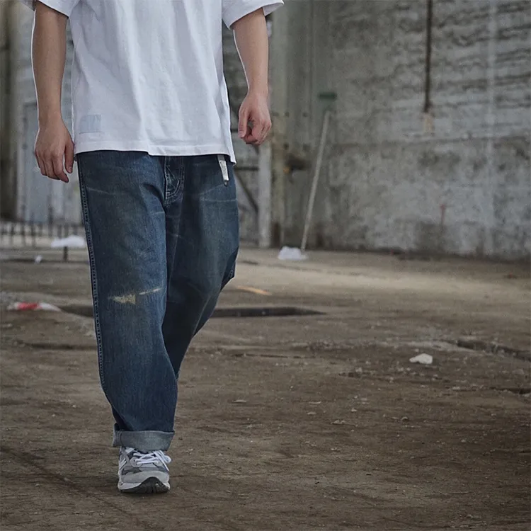 MADNESS Baggy Pants Jeans Men's Blue-3