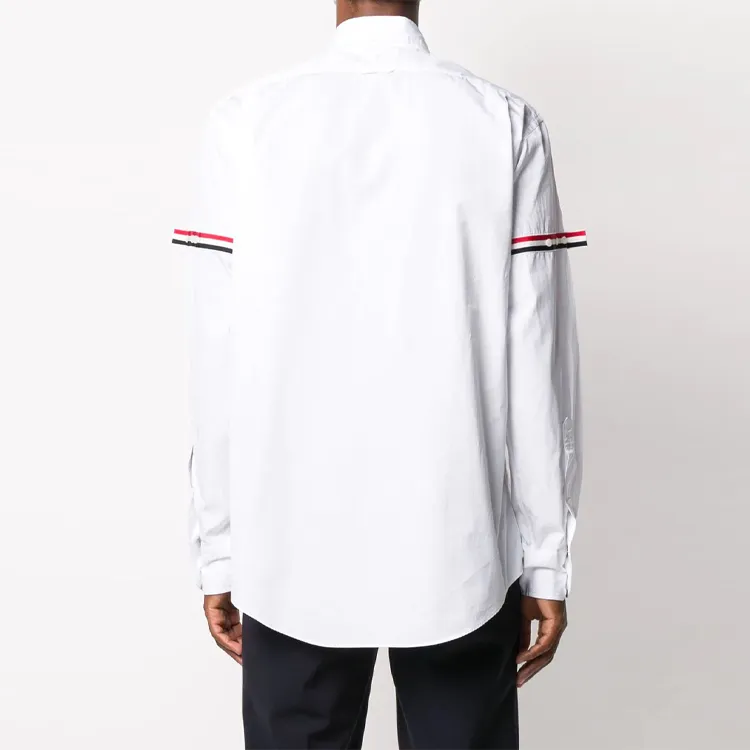 THOM BROWNE Rwb Stripe Buttoned Shirt-3