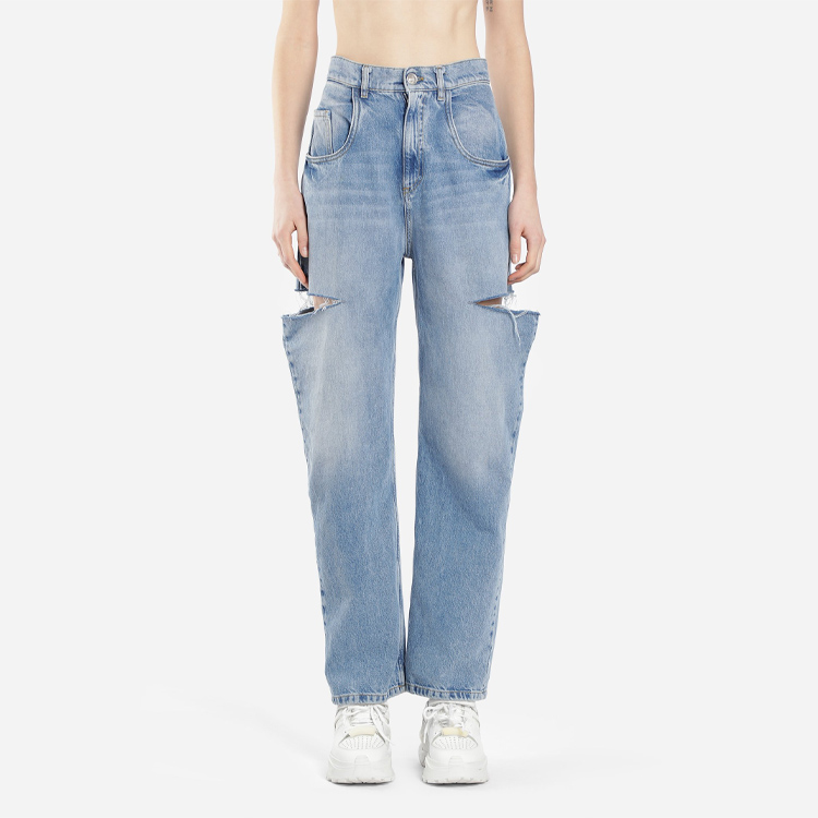 Maison Margiela Distressed Straight-leg Jeans - POIZON