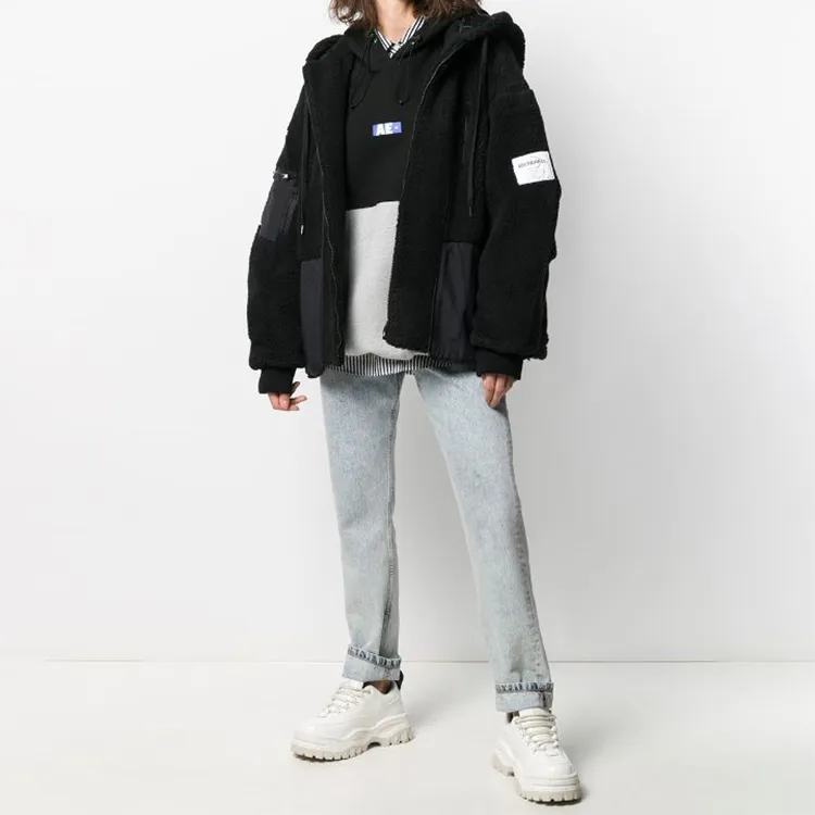 s woven collarless jacket