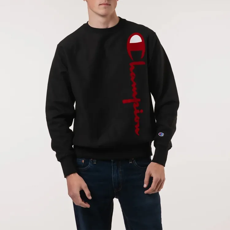 Champion Sweatshirt US Version Unisex Black-4