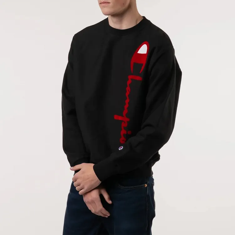 Champion Sweatshirt US Version Unisex Black-5