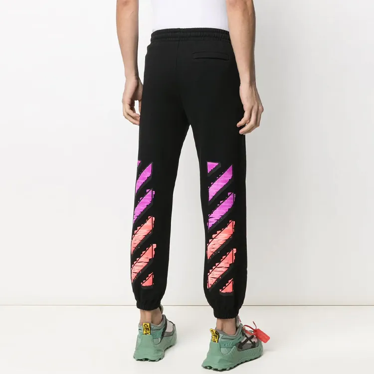 OFF WHITE SS21 Knitted Sports Pants Men's Black-3