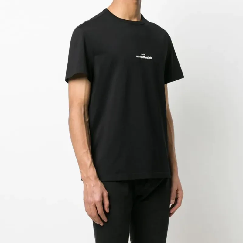 Maison Margiela Logo embroidered Cotton T shirt-2
