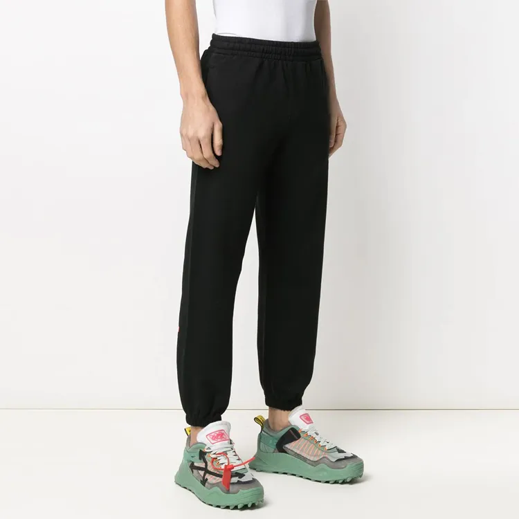 OFF WHITE SS21 Knitted Sports Pants Men's Black-2