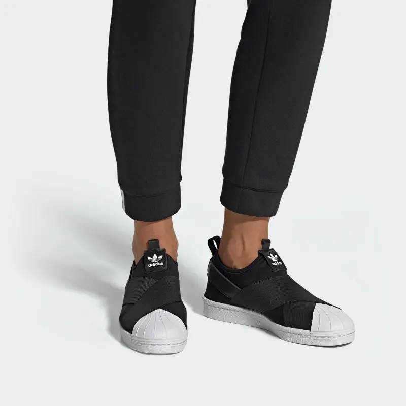 Adidas Superstar Slip On Core Black Cloud White Women's-5