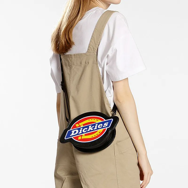 Dickies Leather Crossbody Bag Small Size Women's Black-7