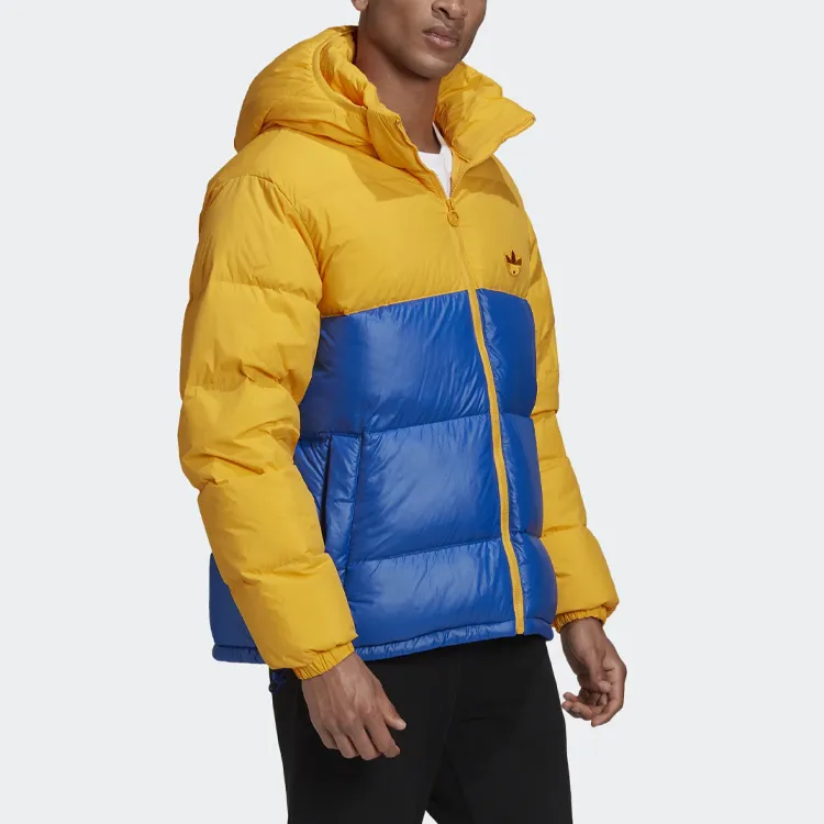 Adidas Originals Down Jacket Winter Men's Yellow Blue Multicolor-4