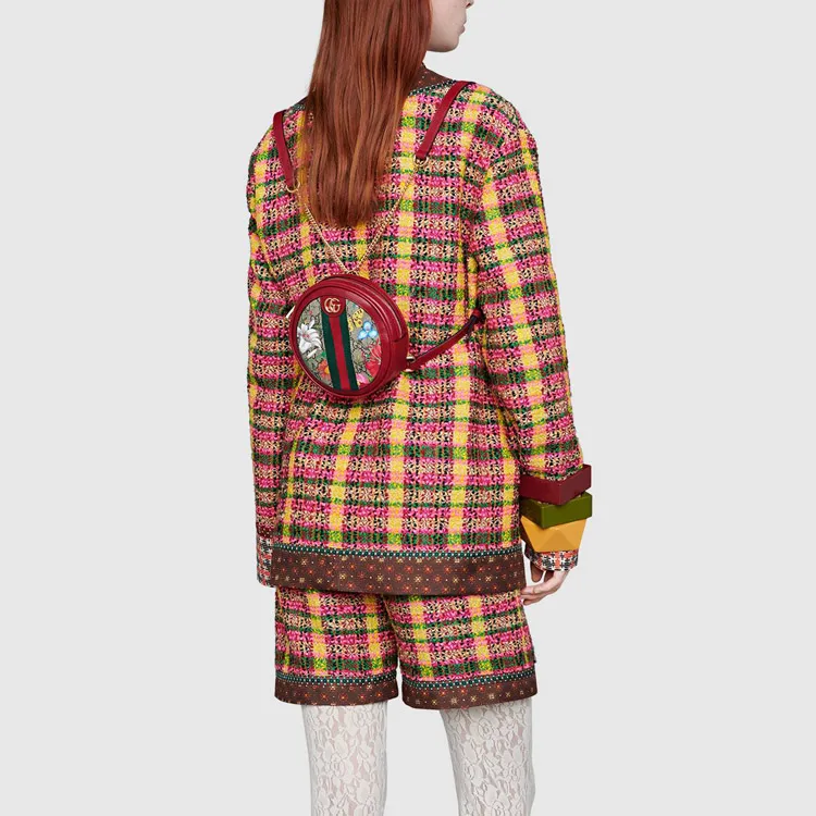 GUCCI Ophidia Backpack GG Flora Mini Red-6