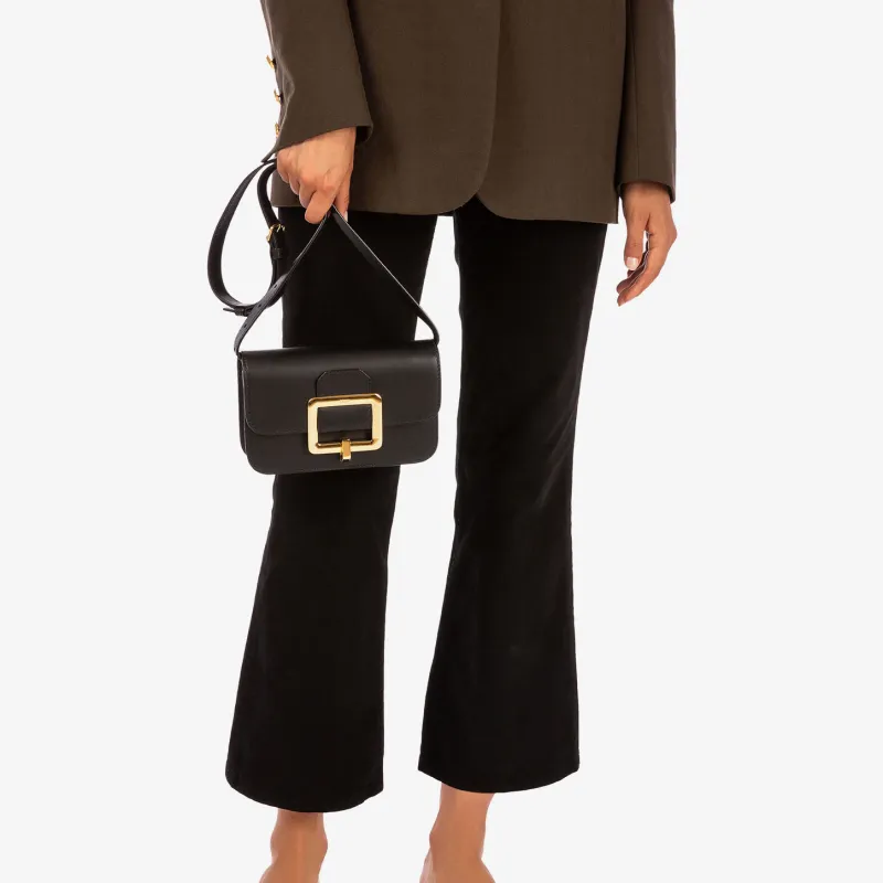 BALLY Cow Leather Crossbody Bag, Clutch, Fanny Pack Regular Women's Black-5