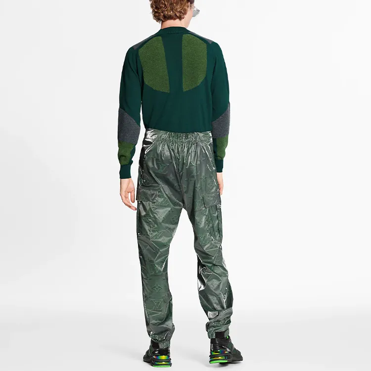 LOUIS VUITTON Knitted Sweatpants Men's Green-2