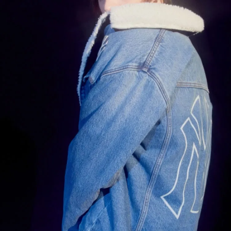 MLB Denim Jackets Unisex Light Blue-4
