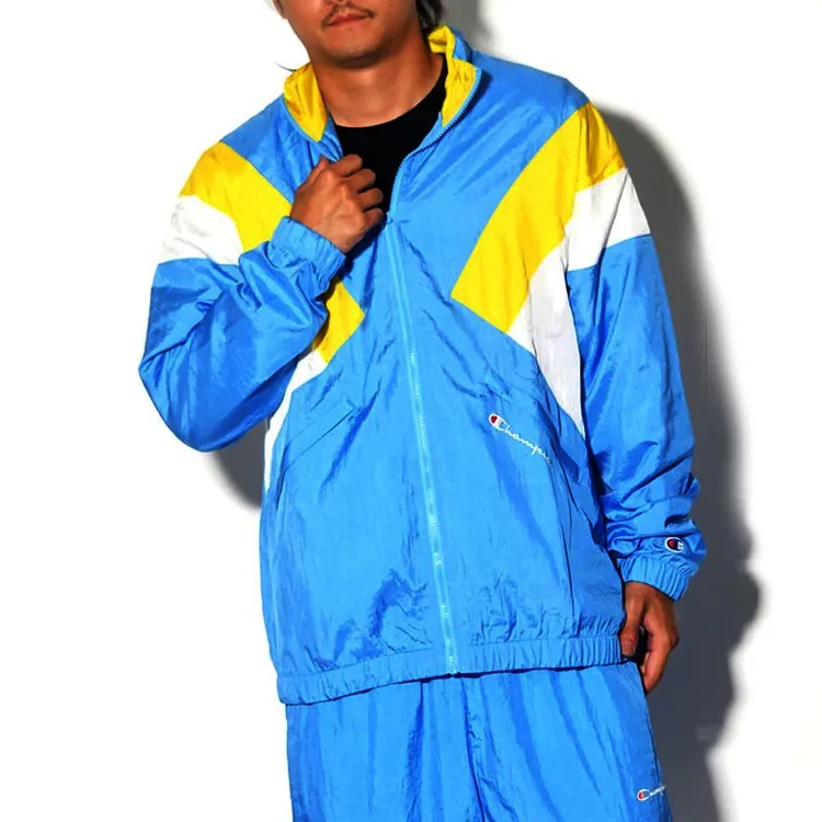 Champion Jacket US Version Unisex Blue Yellow White-3