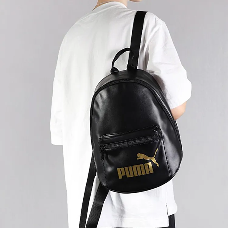 PUMA Artificial Leather Backpack Small Size Women's Black-4