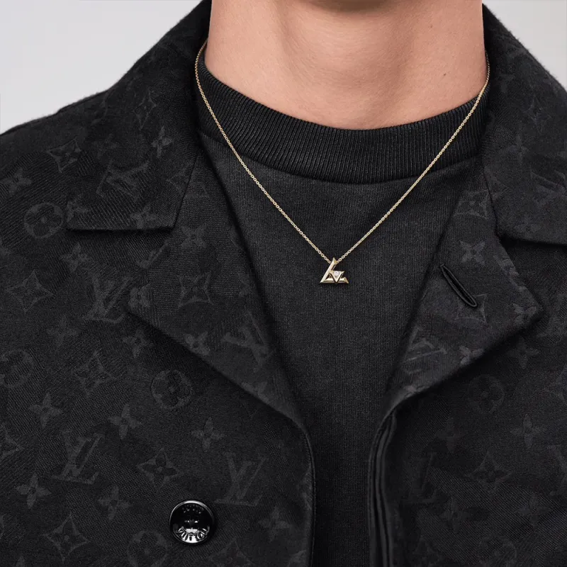 LOUIS VUITTON 18K Gold Necklaces Unisex-4