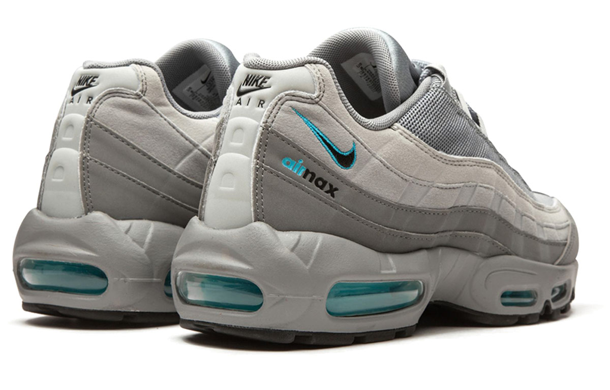 スニーカー Nike Air Max 95 Retro Logo Grey Aqua Nike Air Max 95 Retro Logo Grey Aqua Men's - CV1635-001 - US