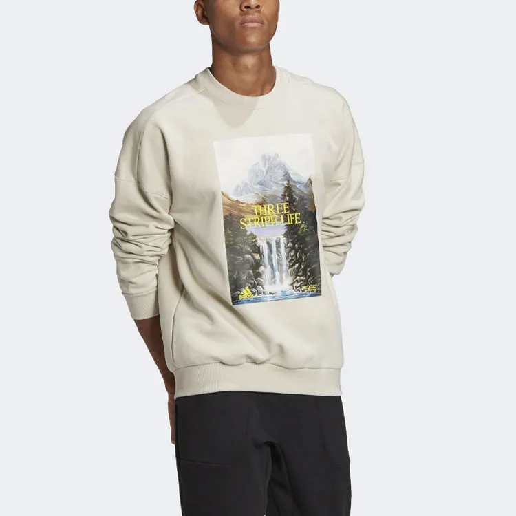 Adidas Sweatshirts Men Beige-2