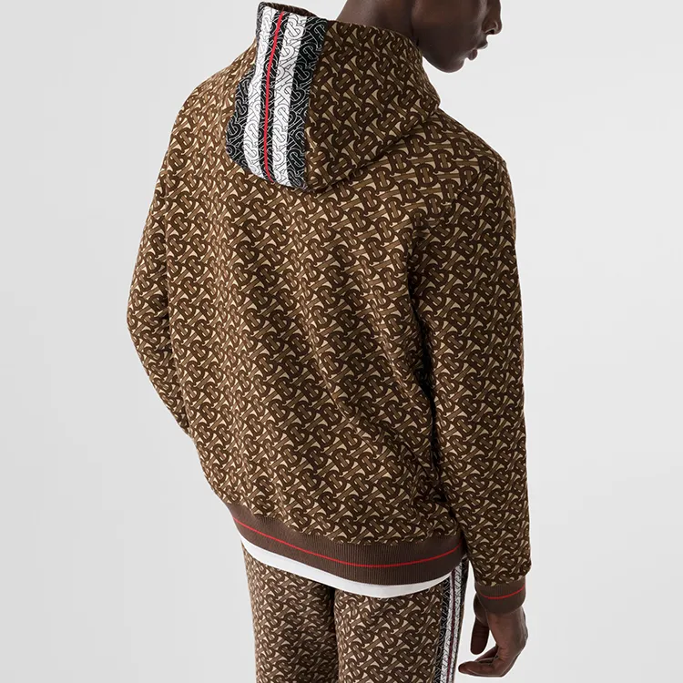 Burberry Hooded Sweatshirt Spring Fall Men's Saddle Brown-5