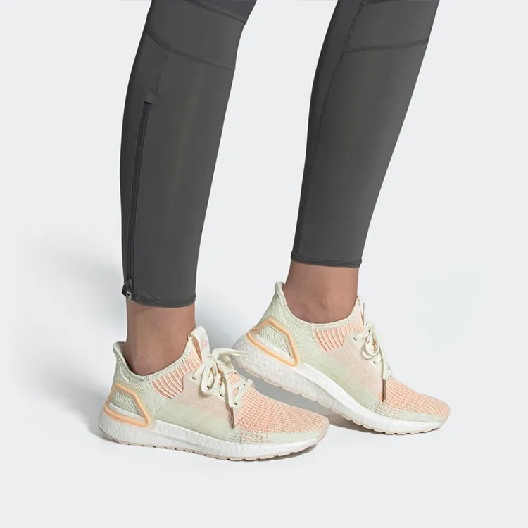 Adidas Ultra Boost 19 Off White Glow Orange Women's-6