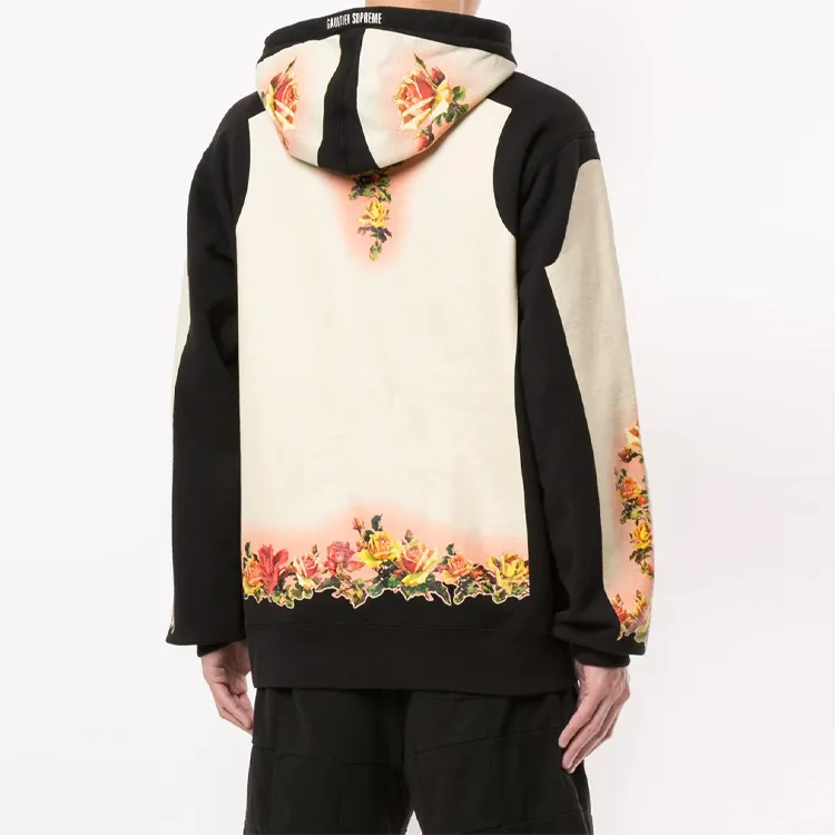 Supreme Jean Paul Gaultier Floral Print Hooded Sweatshirt-3